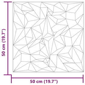 vidaXL Πάνελ Τοίχου 48 Τεμ. Πράσινη Σχ. Αμέθυστου 50x50εκ. 12 μ² XPS