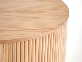 Τραπεζάκι σαλονιού Houston 1222, Ανοιχτό χρώμα ξύλου, 41cm, Ινοσανίδες μέσης πυκνότητας, Φυσικό ξύλο καπλαμά, Στρόγγυλος | Epipla1.gr