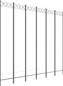 vidaXL Διαχωριστικό Δωματίου με 6 Πάνελ Λευκό 240x220 εκ. από Ύφασμα