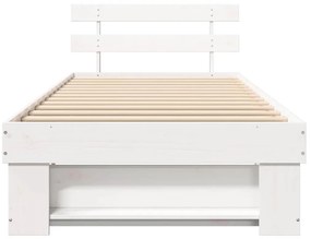 VidaXL Σκελετός Κρεβατιού Λευκό 80 x 200 cm Στερεά ξυλεία πεύκου