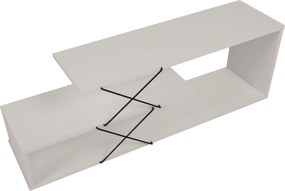 Έπιπλο Τηλεόρασης - Zigzag - Χρώμα Λευκό - 120x30x40εκ