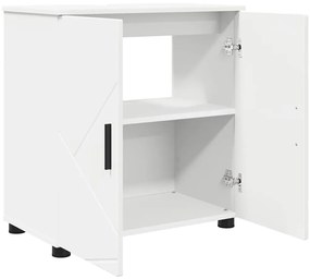 vidaXL Σετ Επίπλων Μπάνιου 3 pcs Λευκό Επεξεργασμένο ξύλο &amp; Μέταλλο