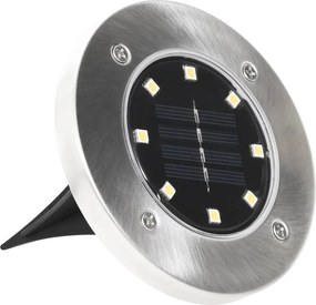 vidaXL Σποτ Ηλιακά Χωνευτά - Καρφωτά LED 8 τεμ. Λευκό