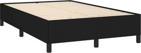 vidaXL Κρεβάτι Boxspring με Στρώμα &amp; LED Μαύρο 120x190 εκ. Υφασμάτινο