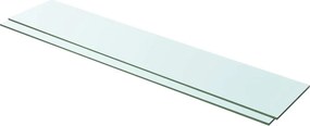 vidaXL Ράφια Πάνελ 2 τεμ. Διάφανα 100 x 20 εκ. Γυάλινα