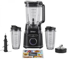Μπλέντερ Ninja Detect Power Pro & Single Serve TB301EU, 1200W, 2,1L, 10 ταχύτητες + παλμοί, BlendSense, Torque Detect, Χρονοδιακόπτης, Αναγνώριση συστατικών, Μαύρο