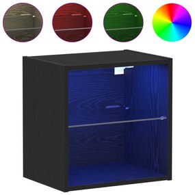 vidaXL Floating Ράφι  Μαύρο Δρυς 40x28,5x40 εκ Επεξεργασμένο Ξύλο