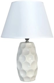POWERTECH επιτραπέζιο φωτιστικό HLL-0133, E27 κεραμική βάση, λευκό