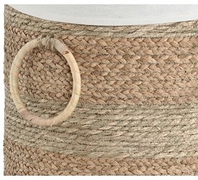 Σετ Καλαθιών Home ESPRIT Κρεμ Φυσικό Θαλασσινό γρασίδι (2 Τεμάχια)
