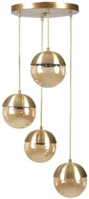 Φωτιστικό Οροφής Kure 941RTN1216 Φ30x70cm 4xE27 40W Gold Opviq