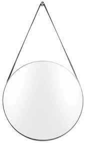 Καθρέπτης Τοίχου Balanced PT3281SI D.47cm Silver Present Time Metal, Leather