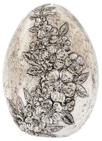 Πασχαλινό Διακοσμητικό Αυγό Polyresin Ασημί iliadis 6x10εκ. 85706