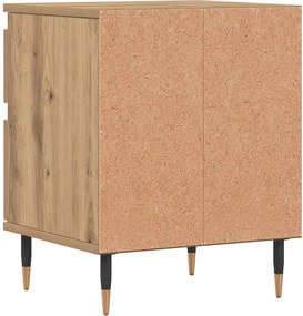 vidaXL Κομοδίνα 2 τεμ. τεχνίτης Δρυς 40 x 35 x 50 εκ. από Επεξεργ Ξύλο
