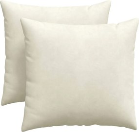vidaXL Μαξιλάρι Καναπέ 2 pcs Κρεμ 45 x 45 cm Υφασμάτινο Κορντουρά