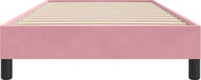 vidaXL Box Spring Κρεβάτι χωρίς στρώμα Ροζ 80x210 cm Βελούδινο