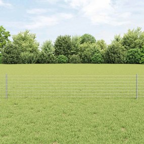 vidaXL Περίφραξη Euro με Στήλη 10 x 0,4 m Γαλβανισμένος Χάλυβας Ασημί