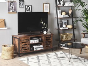 Τραπέζι Tv Berwyn 1158, Μαύρο, Σκούρο ξύλο, 110x50x40cm, 22 kg | Epipla1.gr