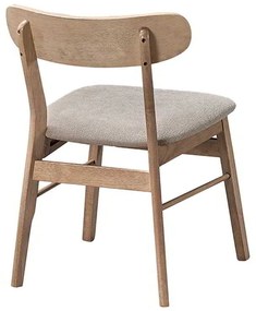 Καρέκλα Cairo pakoworld rubberwood σε φυσική-μπεζ απόχρωση 47x47x76εκ