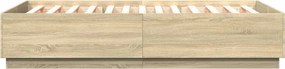 vidaXL Πλαίσιο Κρεβατιού Sonoma Δρυς 120x200 εκ. Επεξεργασμένο Ξύλο