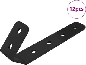 vidaXL Άγκιστρα 12 pcs Μαύρο M5 x 110 mm Σίδερο