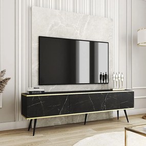 Έπιπλο Τηλεόρασης Oro BTVm+BL 175x32x53cm Anthracite Marble