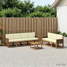 vidaXL Σειρά Καναπέ Εξωτερικού με μαξιλάρι 7 pcs