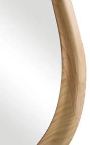 Καθρέπτης οβάλ Baloa pakoworld mdf σε φυσική απόχρωση 44x4x80εκ (1 τεμάχια)