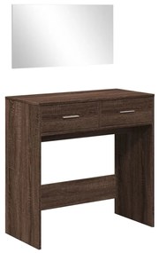Μπουντουάρ με Καθρέφτη Καφέ Δρυς 80 x 39 x 80 εκ. - Καφέ