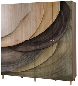 Ντουλάπα Τετράφυλλη Loni 869VEL8701 180x52x192cm Multi Τετράφυλλη