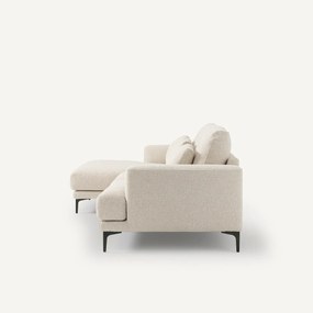 Γωνιακός αριστερός καναπές με μπουκλέ ταπετσαρία, Marsile