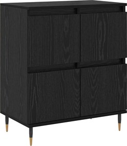 vidaXL Ντουλάπι αποθήκευσης 3 pcs Μαύρη Οξυά 60 x 35 x 70 cm