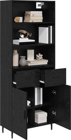 vidaXL Highboard 2 pcs Μαύρη Οξυά 69,5 x 34 x 180 εκ.