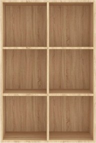 vidaXL Ραφιέρα / Βιβλιοθήκη Sonoma Δρυς 66x30x98 εκ. από Επεξ. Ξύλο
