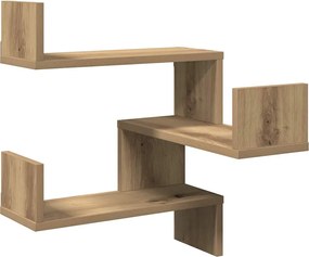 vidaXL Γωνιακό ράφι τοίχου Δρυς τεχνίτης 40x40x49,5 cm
