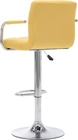 vidaXL Καρέκλα Μπαρ Κίτρινη Υφασμάτινη