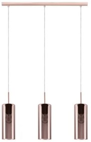 Φωτιστικό Οροφής-Ράγα Selvino 98699 Copper Eglo Metal, Glass