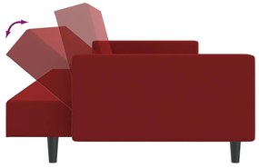 Καναπές Κρεβάτι Διθέσιος Μπορντό Βελούδινος - Κόκκινο