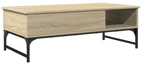 vidaXL Τραπεζάκι Σαλονιού Sonoma Δρυς 100x50x35εκ Επεξ. Ξύλο + Μέταλλο