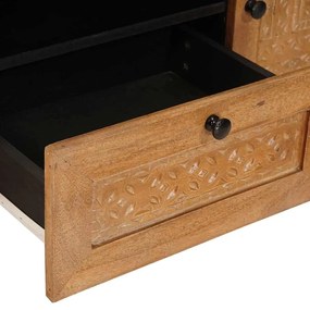 vidaXL Ντουλάπι TV Ανοιχτό καφέ 105 x 33 x 46 εκ Μασίφ ξύλο μάνγκο