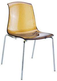 Καρέκλα Ακρυλική 4τμχ Allegra Amber Transparent 50Χ54Χ84εκ.