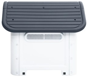 vidaXL Σπιτάκι Σκύλου Γκρι 59 x 75 x 66 εκ. από Πολυπροπυλένιο