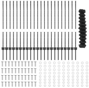 vidaXL Φράχτης Αλυσίδας με 44 U Posts Γκρι 1x25 μ Ατσάλι
