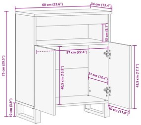 ΝΤΟΥΛΑΠΙ 60 X 34 X 75 ΕΚ. ΑΠΟ ΜΑΣΙΦ ΞΥΛΟ ΑΚΑΚΙΑΣ 377560