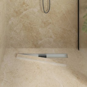 vidaXL 2 σε 1 εκροή ντους Ασημί 80 cm Ανοξείδωτο Ατσάλι 304