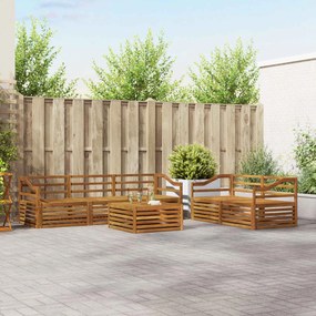 vidaXL Σειρά Καναπέ Εξωτερικού 6 pcs Φυσικό