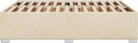 vidaXL Σκελετός Κρεβατιού Χωρίς Στρώμα Κρεμ 160x200 εκ. Υφασμάτινο