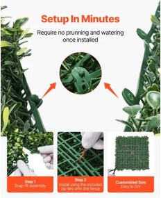 VEVOR Artificial Grass Wall Panels 60 x 120 inch Milan Grass Greenery for Decor