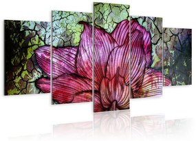 Πίνακας - Flowery stained glass 100x50