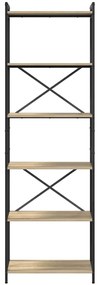 vidaXL Βιβλιοθήκη Sonoma Δρυς 60 x 30 x 188 εκ Επεξεργασμένο ξύλο
