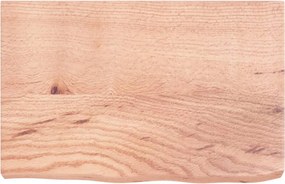 vidaXL Επιφ .Τραπεζιού Αν. Καφέ 60x40x(2-6) εκ. Επεξ. Μασίφ Ξύλο Δρυός